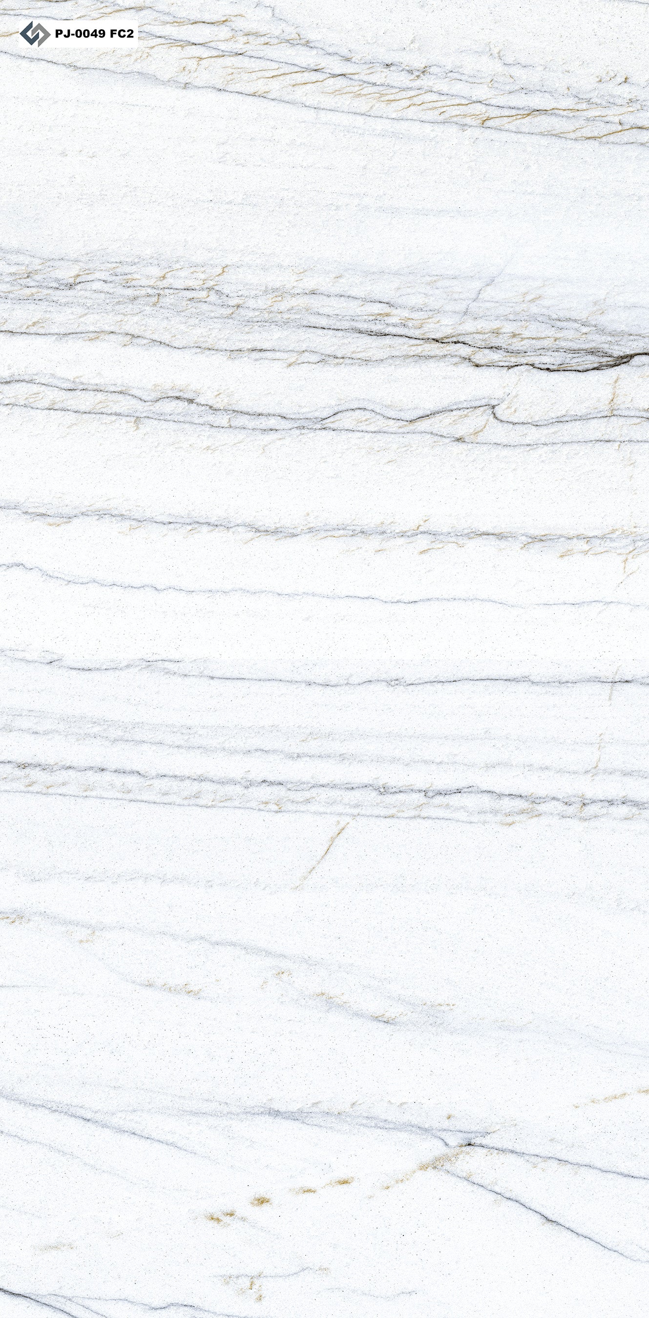 PJ-0049 White Macaubas 4 Faces - 65cm x 135cm
